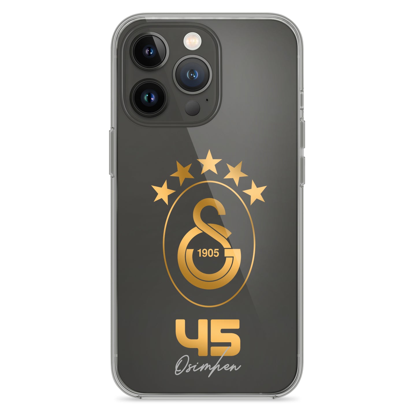 Personalisierte Galatasaray Handyhülle - Şampiyon 2025 Gold Logo - 1instaphone
