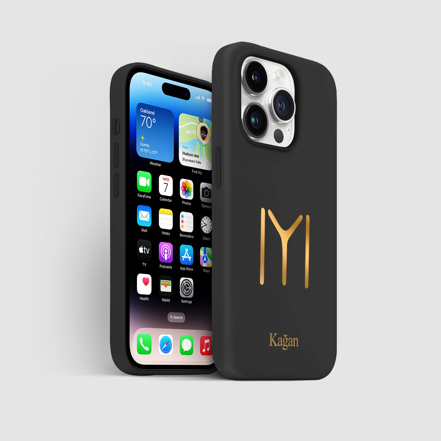 Kayı Stamm Handyhülle mit Symbol in Gold