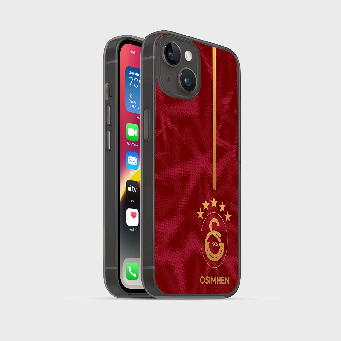 Personalisierte Galatasaray Handyhülle - Şampiyon 2025 Sultan Red Pattern