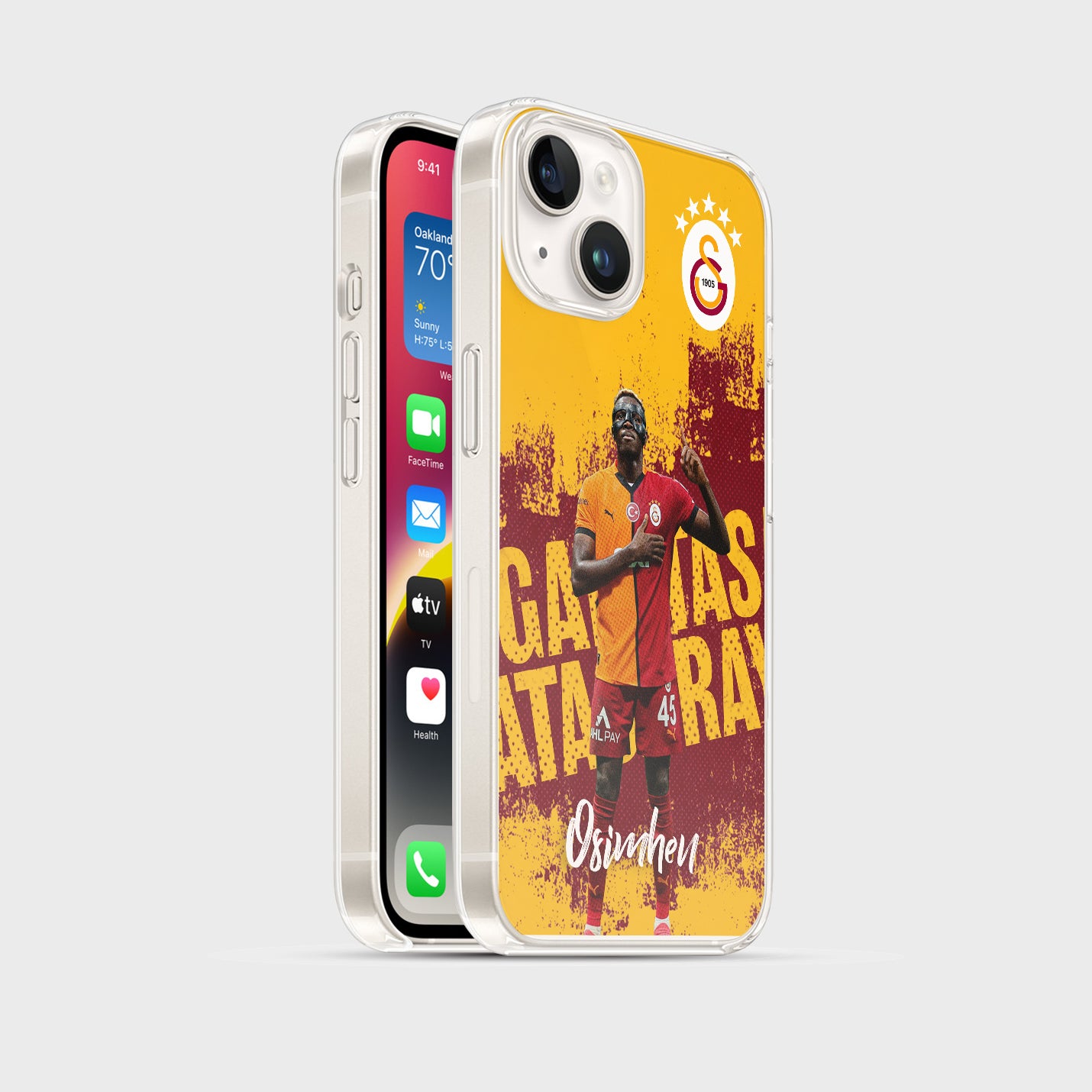 Personalisierte Galatasaray Handyhülle - Şampiyon 2025  Streifen Gold Rot  ICARDI - 1instaphone
