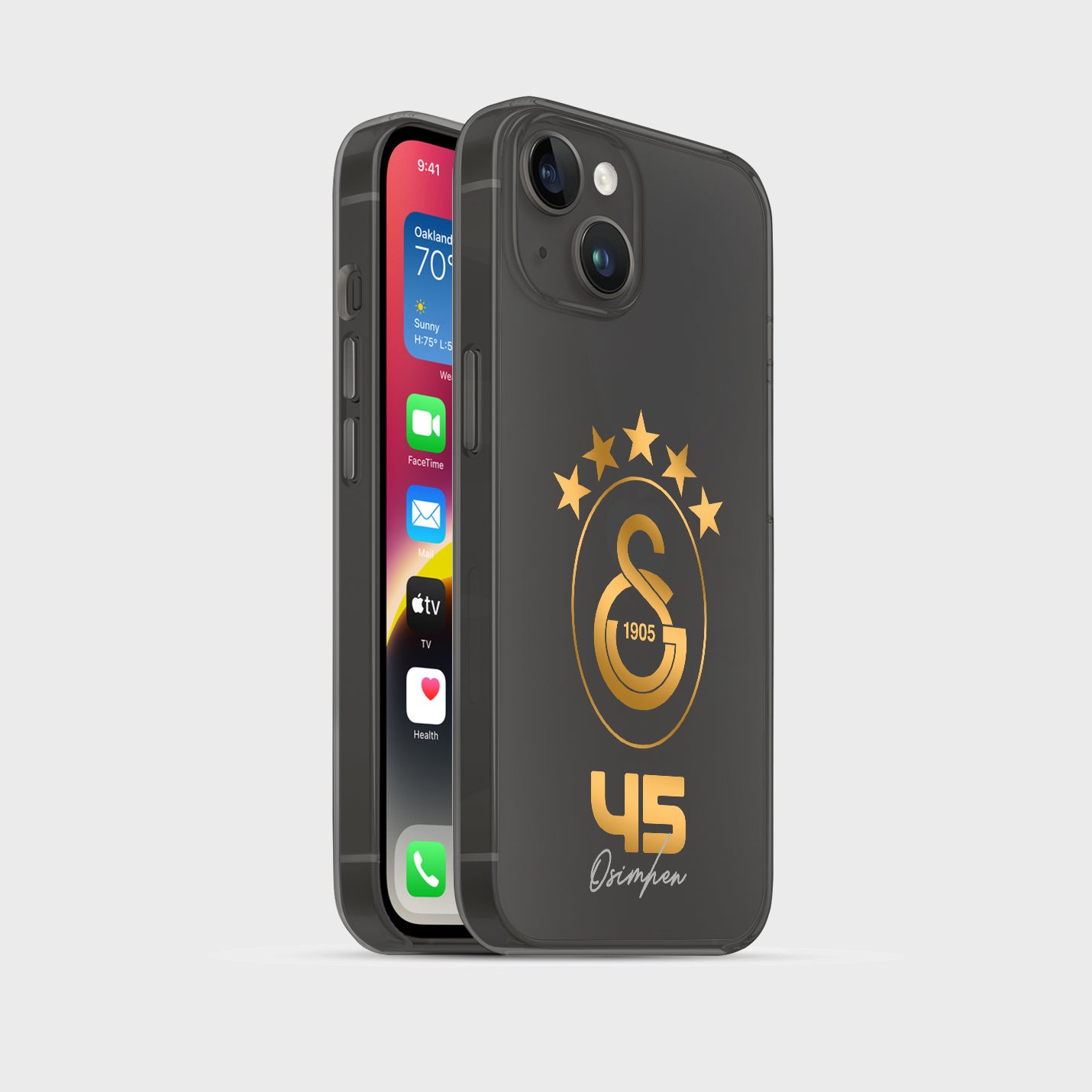 Personalisierte Galatasaray Handyhülle - Şampiyon 2025 Gold Logo - 1instaphone