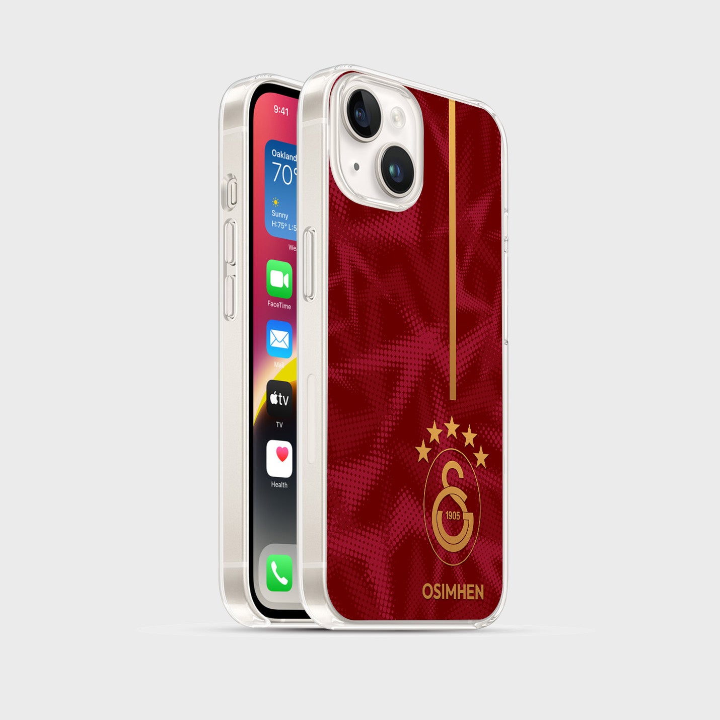 Personalisierte Galatasaray Handyhülle - Şampiyon 2025 Sultan Red Pattern