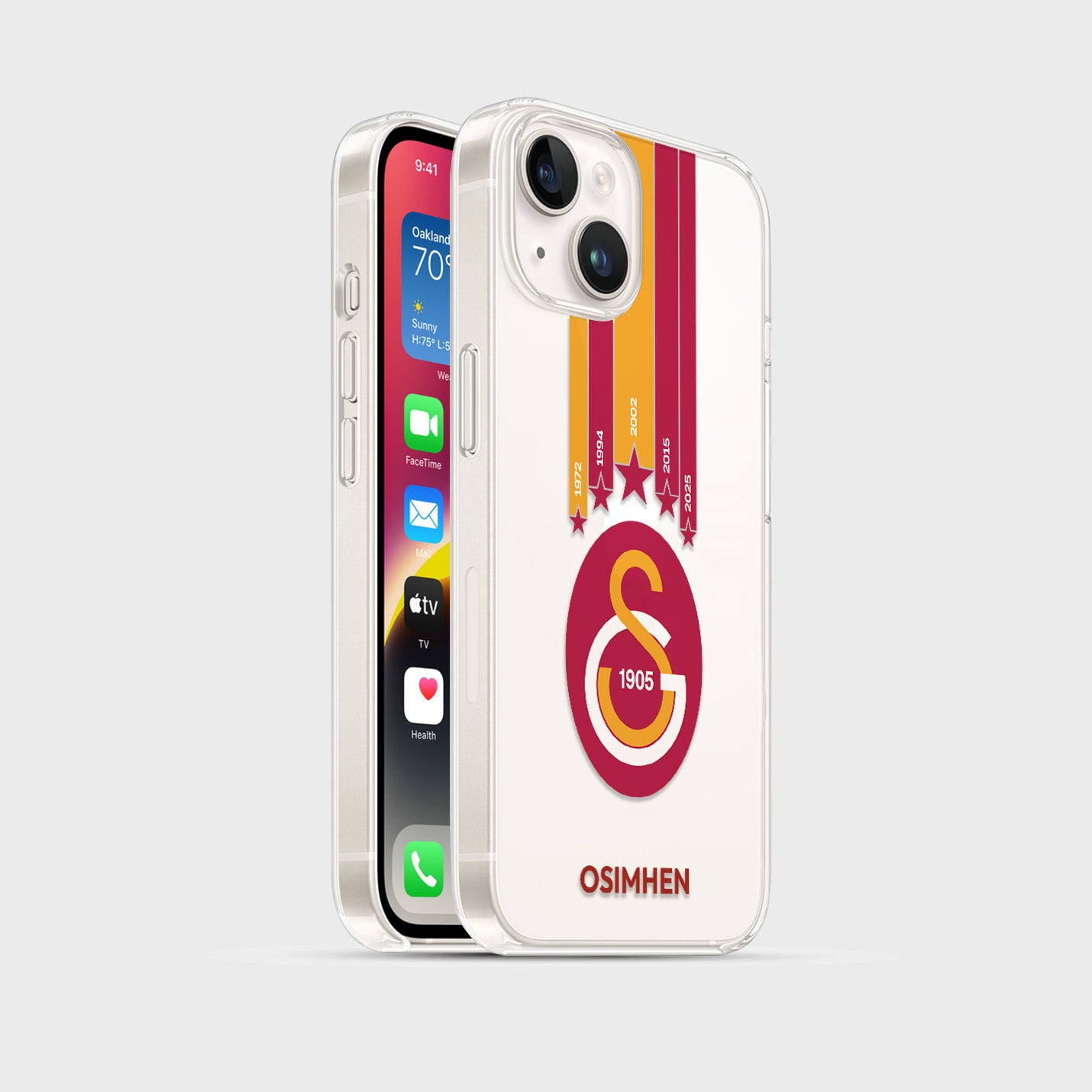 Personalisierte Galatasaray Handyhülle - Şampiyon 2025  Sterne