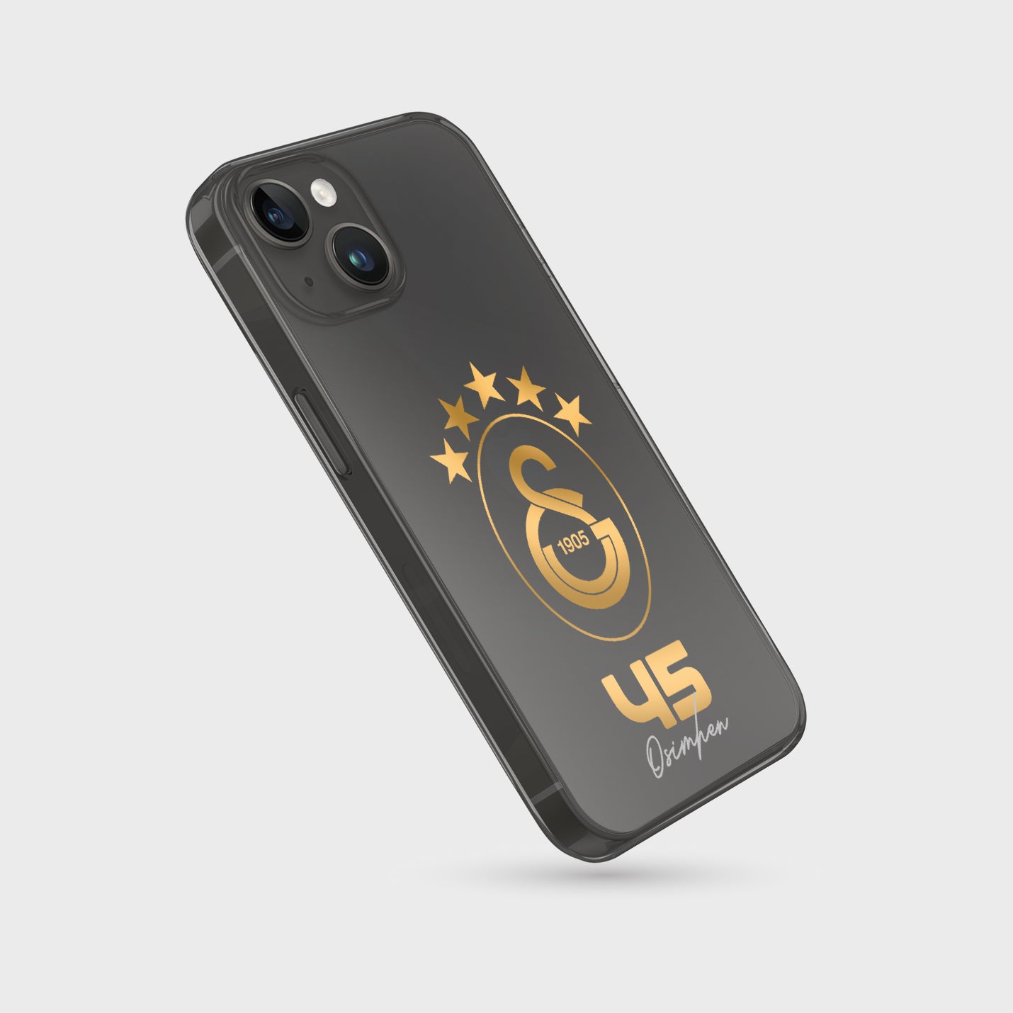 Personalisierte Galatasaray Handyhülle - Şampiyon 2025 Gold Logo - 1instaphone