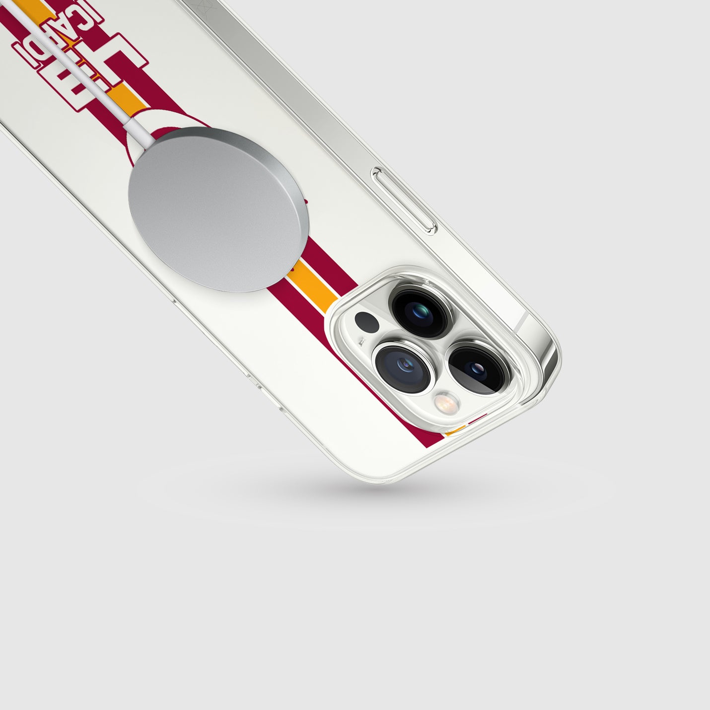 Personalisierte Galatasaray Handyhülle - Şampiyon 2025  Streifen Gold Rot Logo