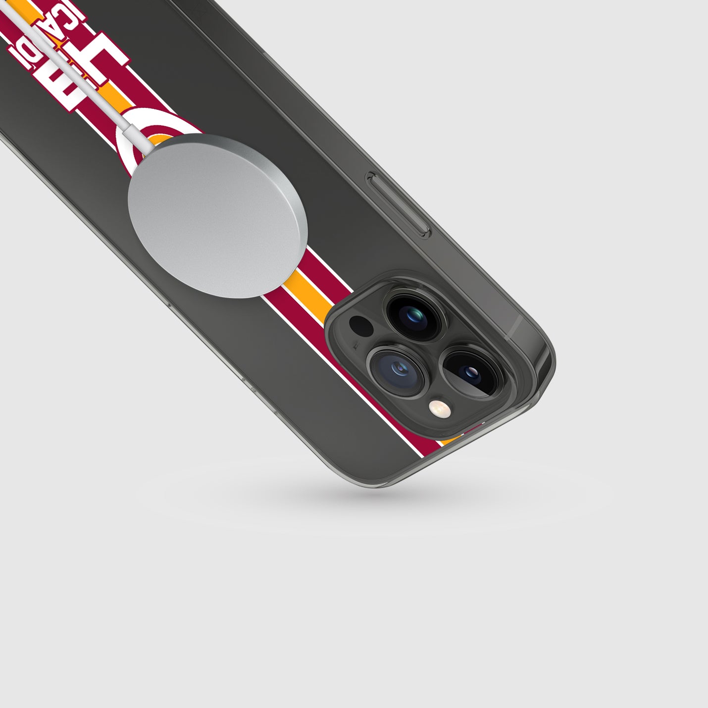 Personalisierte Galatasaray Handyhülle - Şampiyon 2025  Streifen Gold Rot Logo