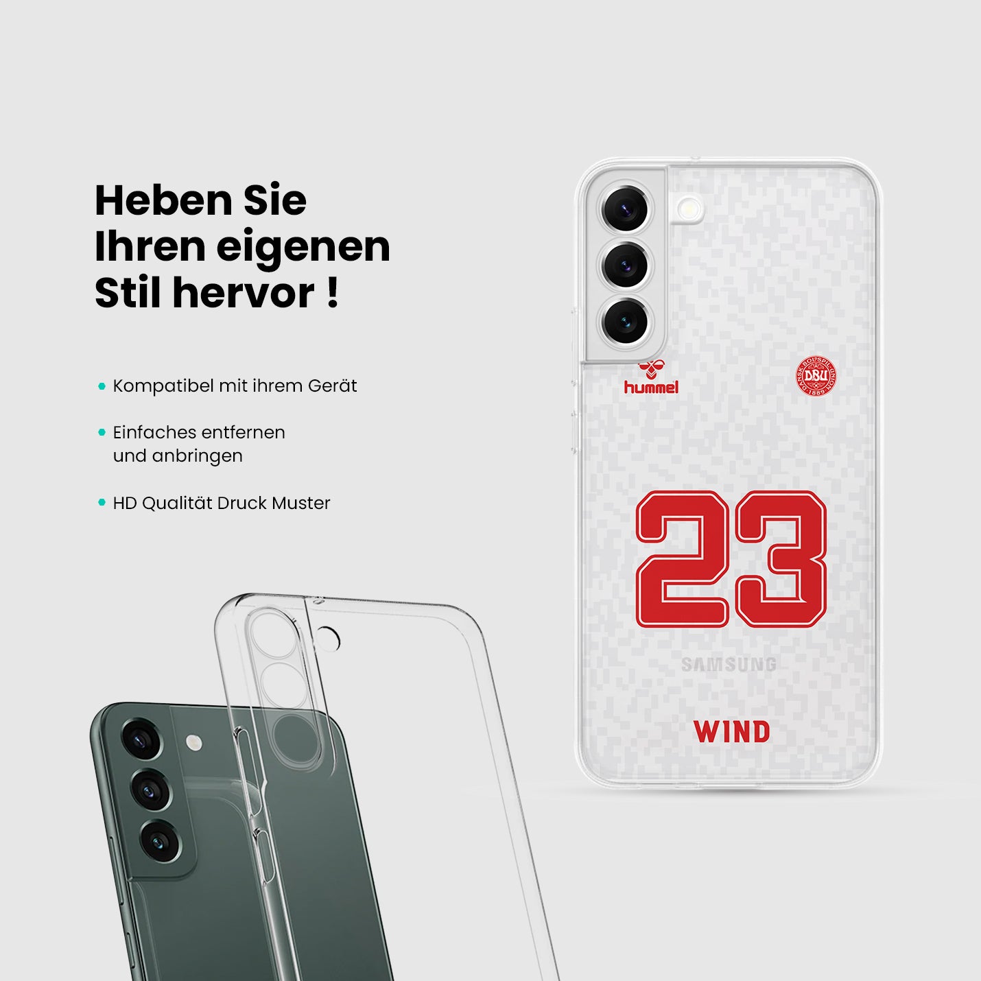 Dänemark Handyhülle EM 2024 - 1instaphone