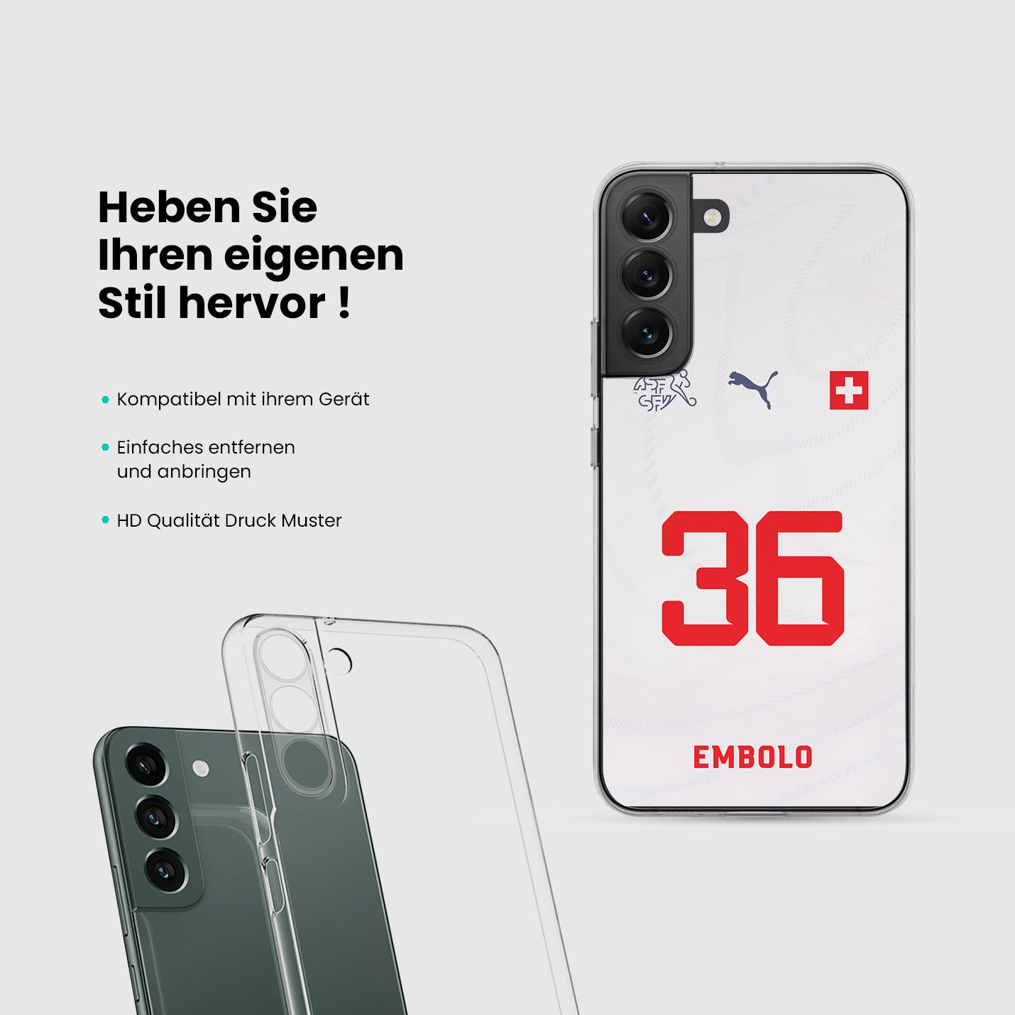 Schweiz Handyhülle EM 2024 - 1instaphone