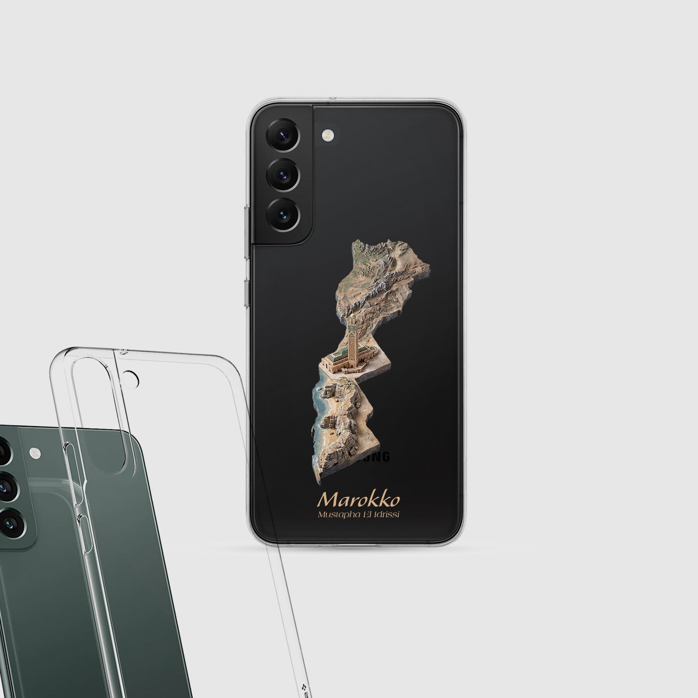 Marokko Karte – Islamisches Kunst Design - 1instaphone