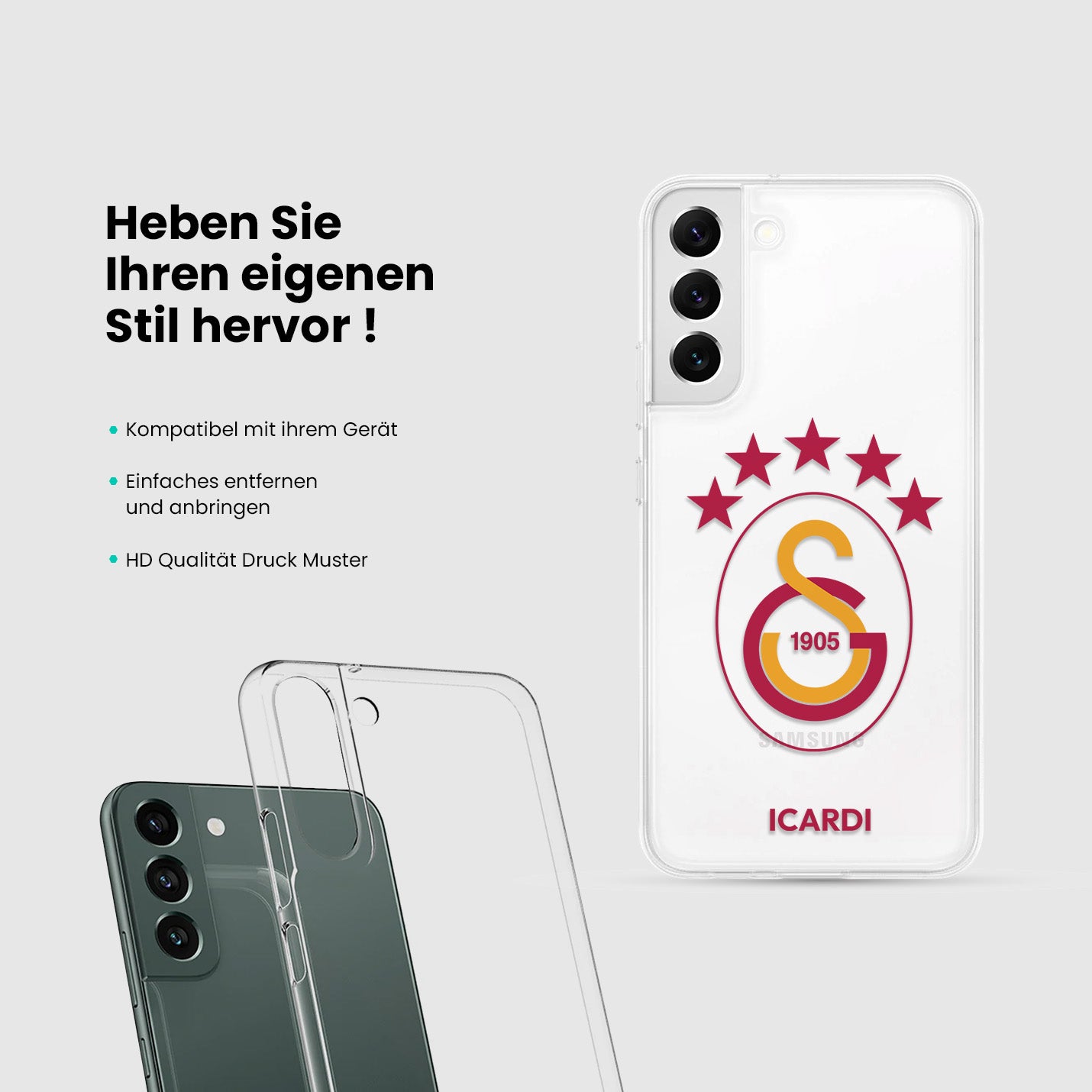 Personalisierte Galatasaray Handyhülle - Şampiyon 2025 Classic