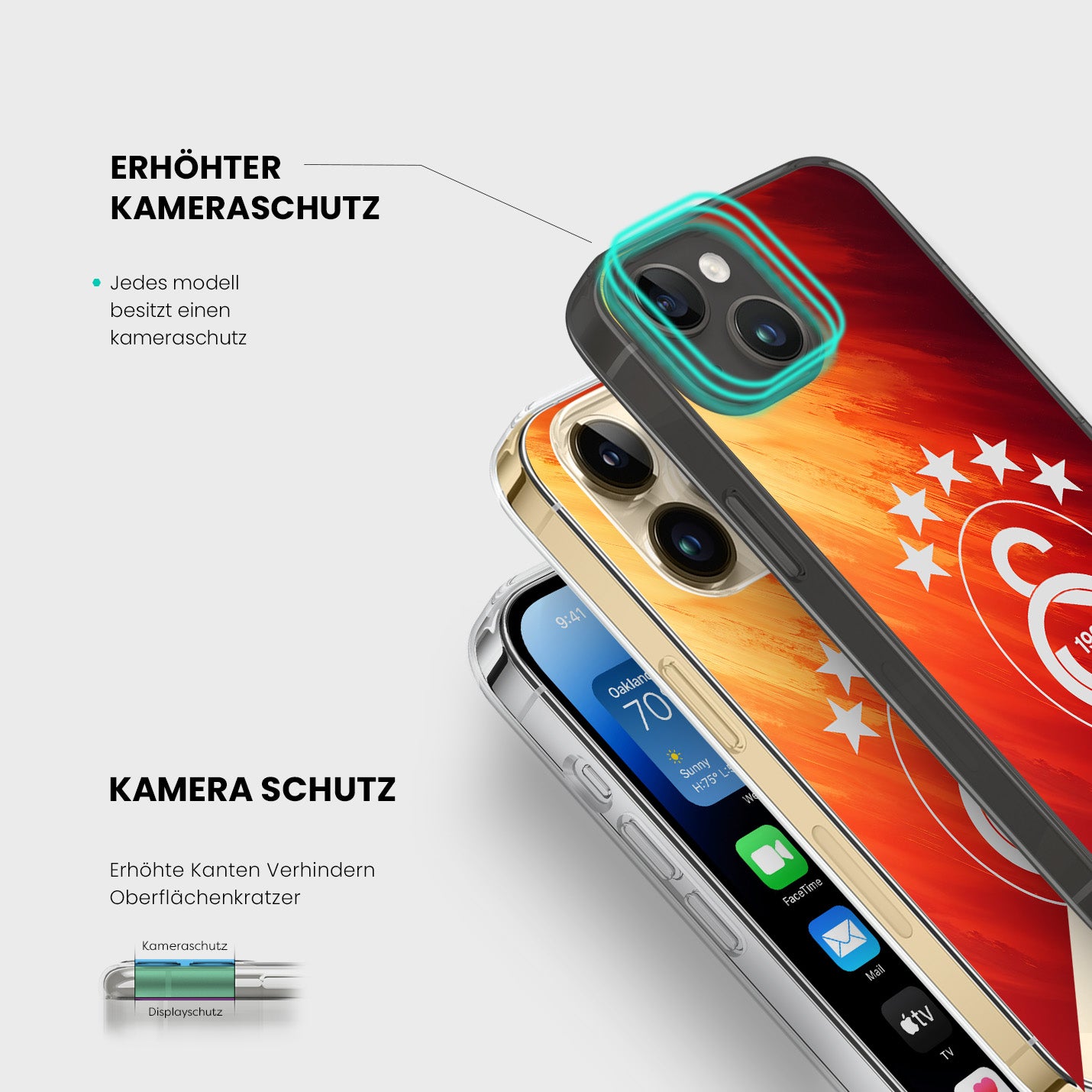 Personalisierte Galatasaray Handyhülle - Şampiyon 2025 Inferno Champion