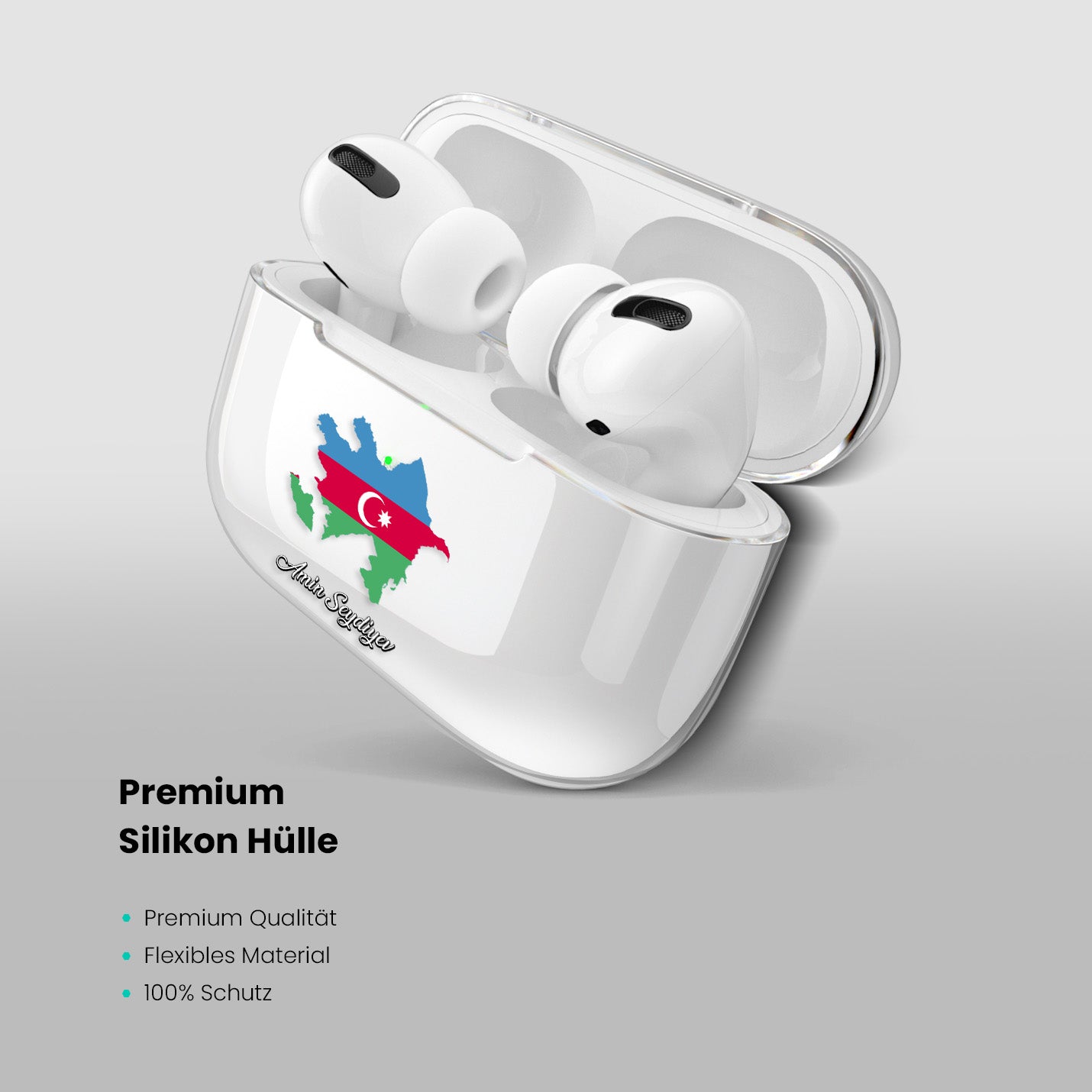 Airpods Hülle - Aserbaidschan Flagge