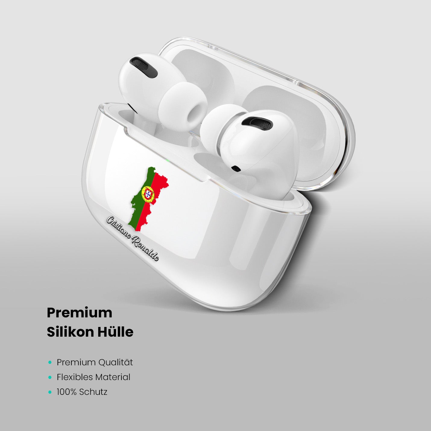 Airpods Hülle - Portugal Flagge