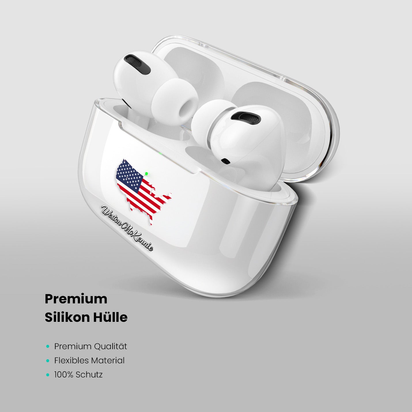 Airpods Hülle - United States of America ( USA ) Flagge - 1instaphone