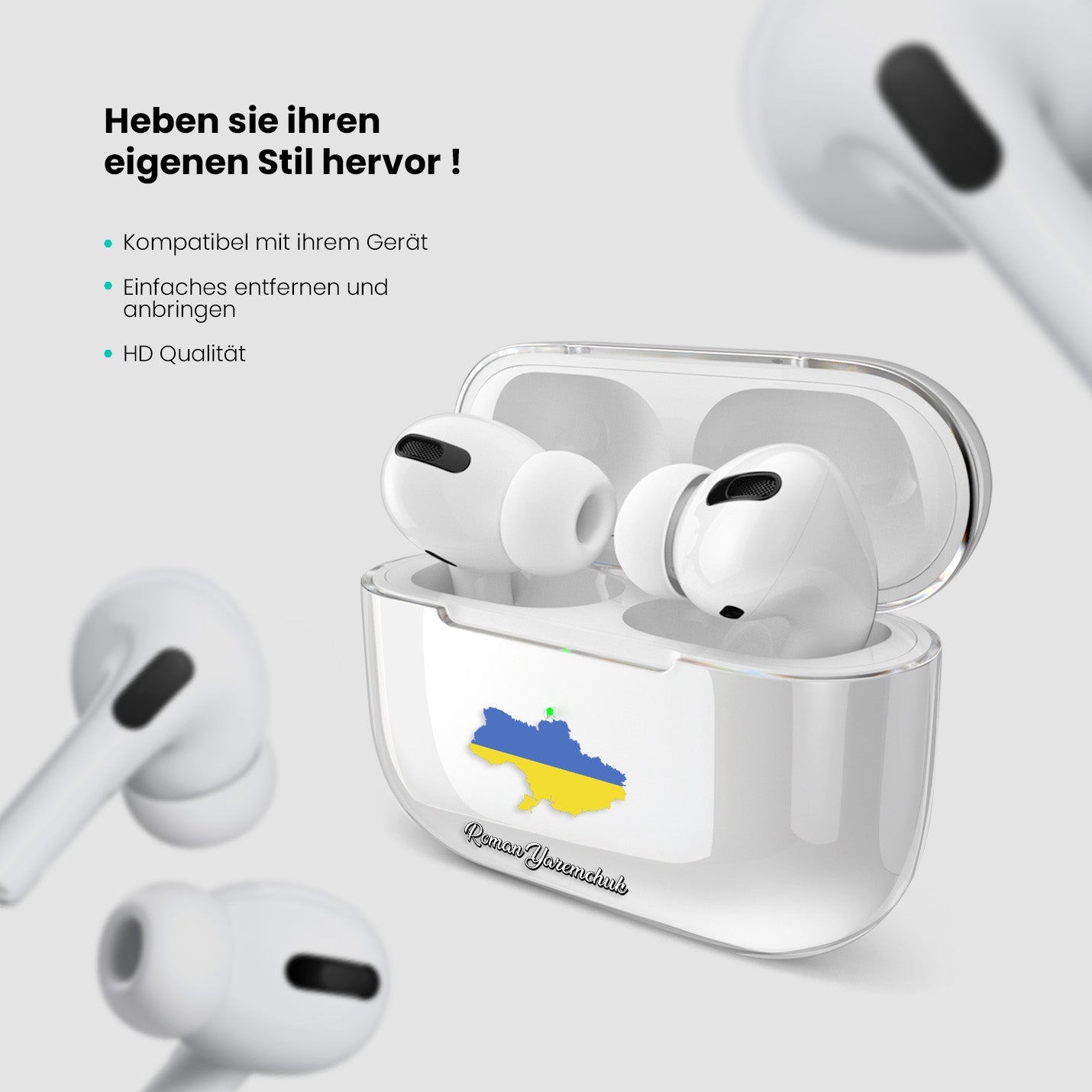 Airpods Hülle - Ukraine Flagge