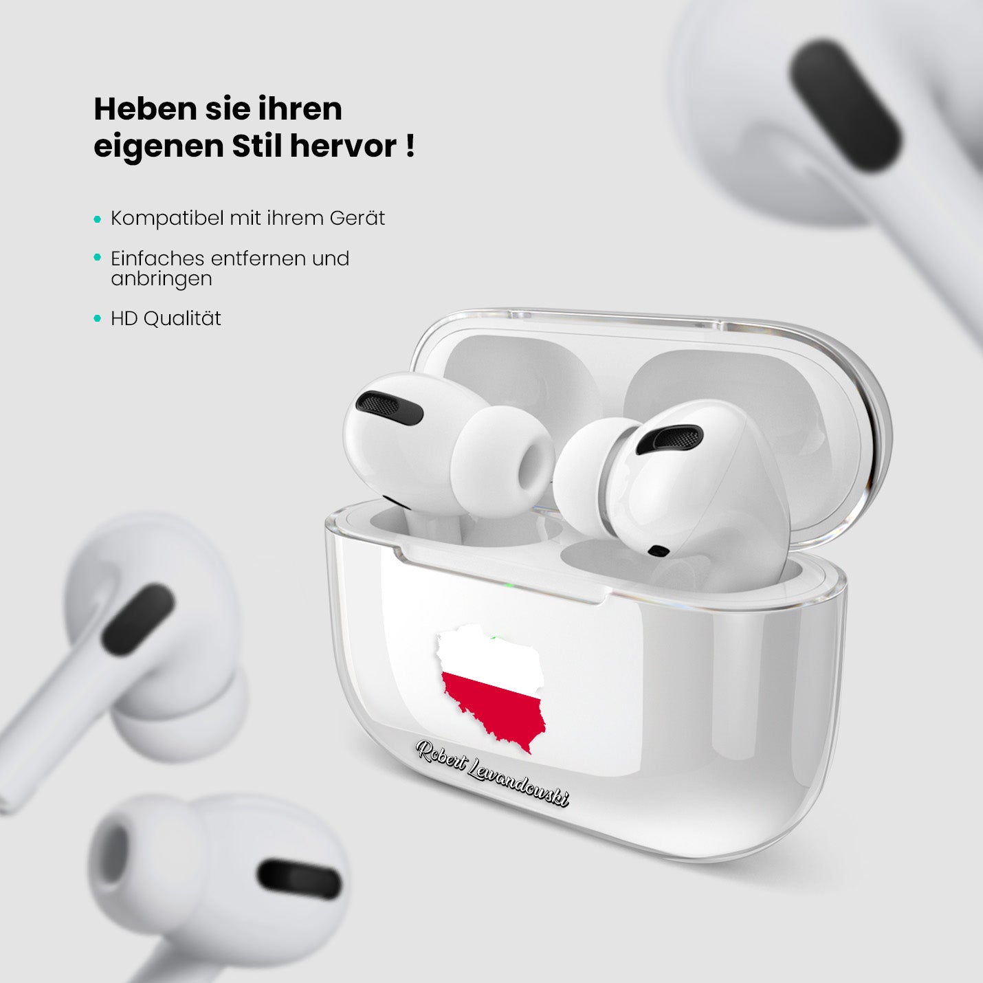 Airpods Hülle - Polen Flagge - 1instaphone