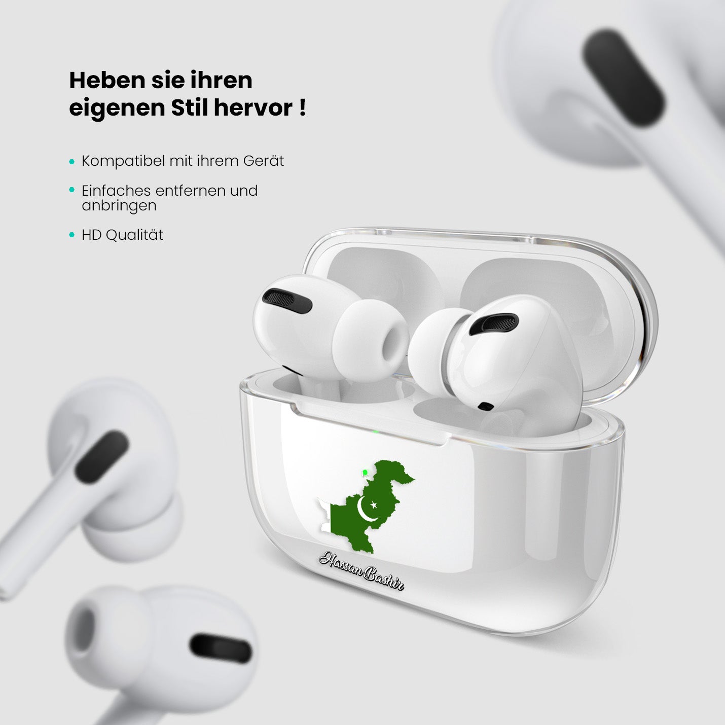 Airpods Hülle - Pakistan Flagge - 1instaphone