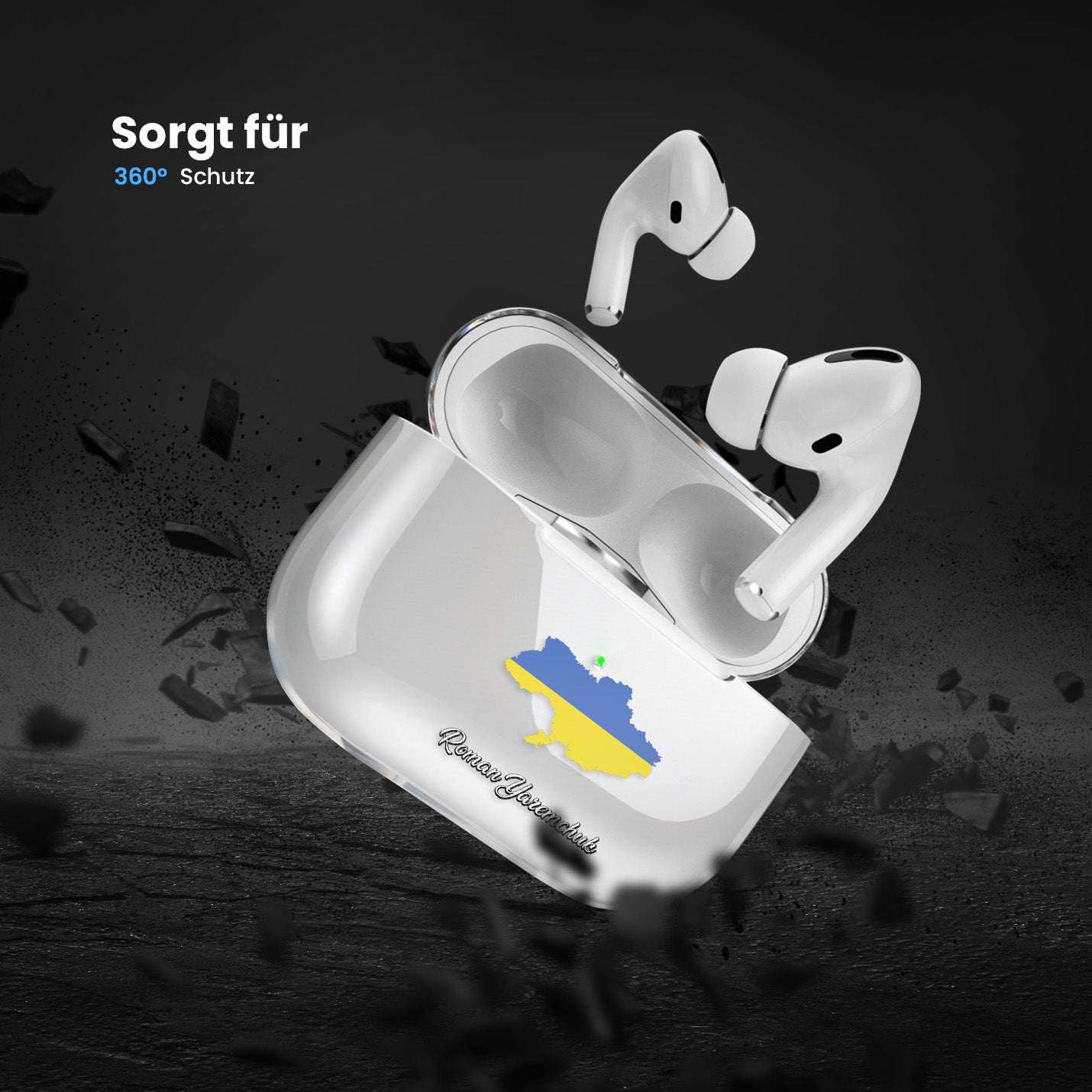 Airpods Hülle - Ukraine Flagge - 1instaphone