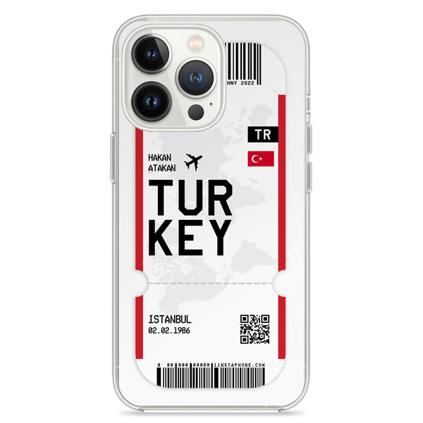 Étui pour téléphone portable au design ticket - Türkiye