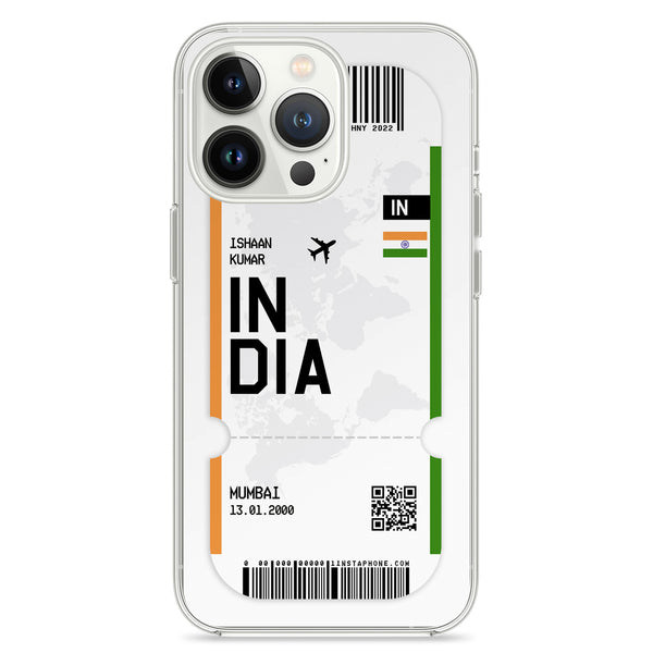Mobiele telefoonhoesje in ticketontwerp - India
