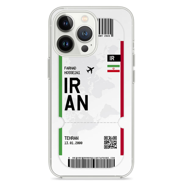 Mobiele telefoonhoesje in ticketontwerp - Iran