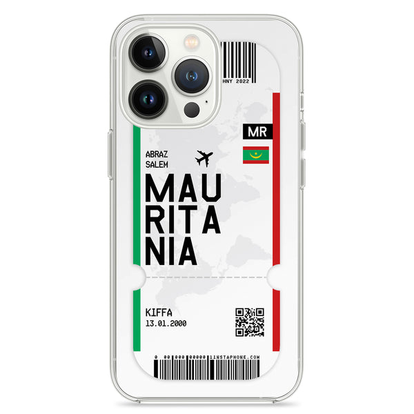 Mobiele telefoonhoesje in ticketontwerp - Mauritanië