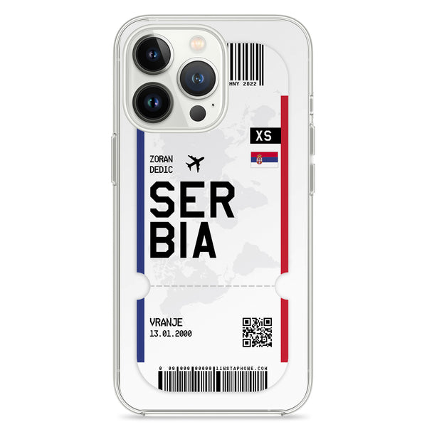Étui pour téléphone portable au design ticket - Serbie