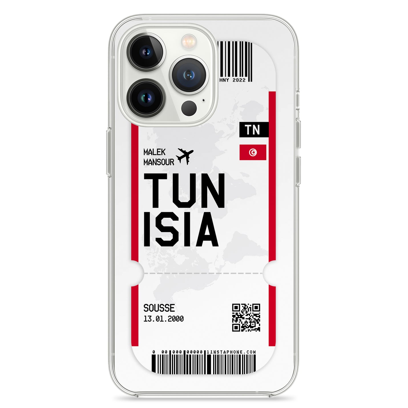 Handyhülle im Ticket Design - Tunesien - 1instaphone