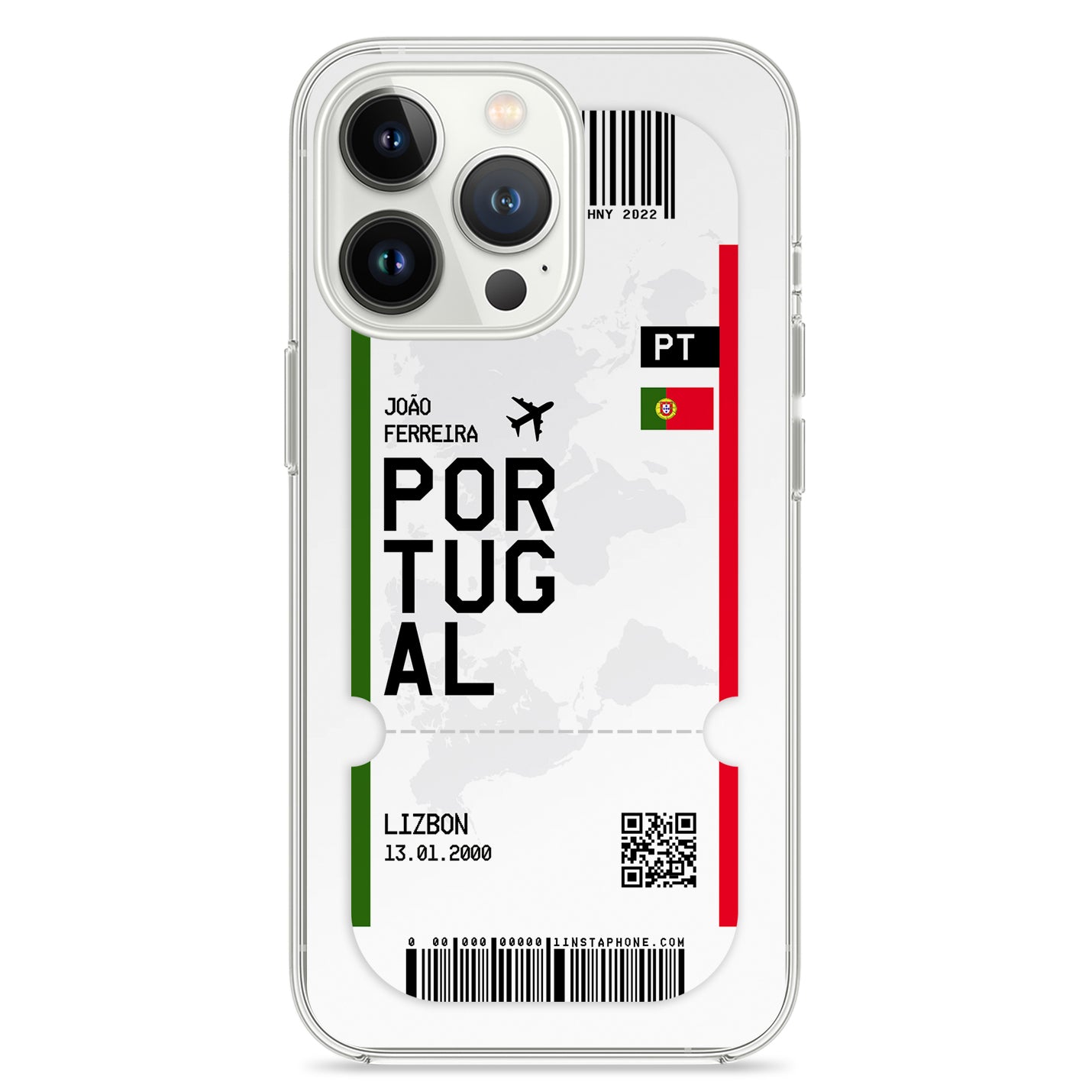Handyhülle im Ticket Design - Portugal - 1instaphone