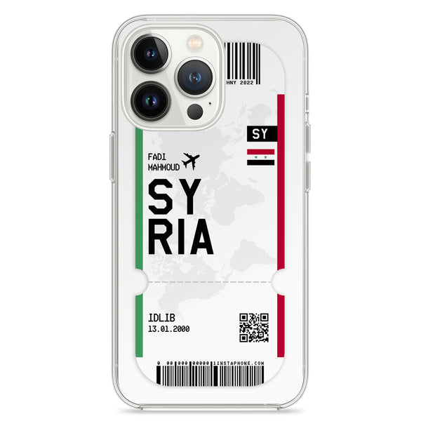 Étui pour téléphone portable au design ticket - Syrie