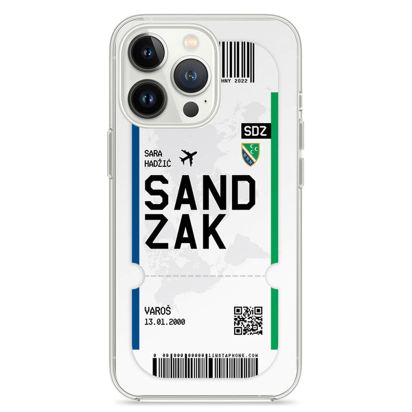 Étui pour téléphone portable au design ticket - Sandžak