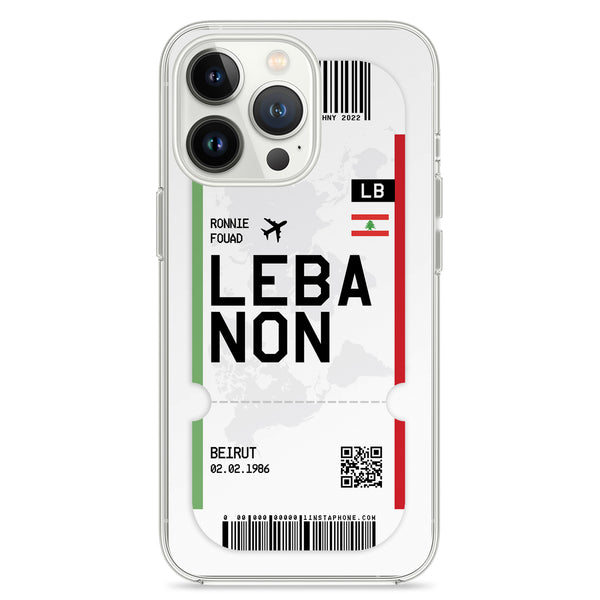 Étui pour téléphone portable au design ticket - Liban