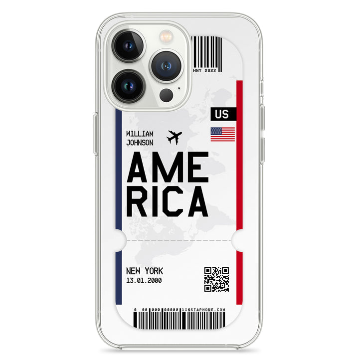Handyhülle im Ticket Design - Amerika - USA - 1instaphone