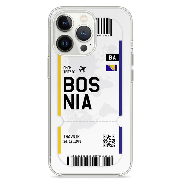 Mobiele telefoonhoesje in ticketontwerp - Bosnië
