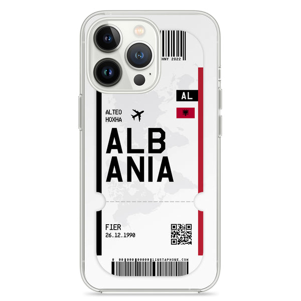 Étui pour téléphone portable au design ticket - Albanie
