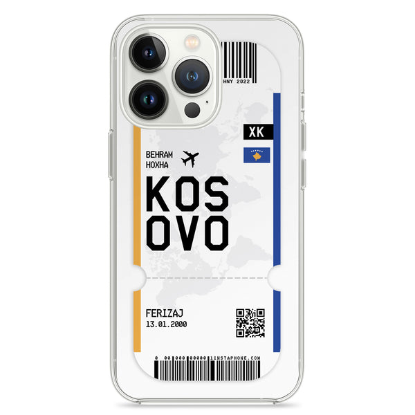 Étui pour téléphone portable au design ticket - Kosovo