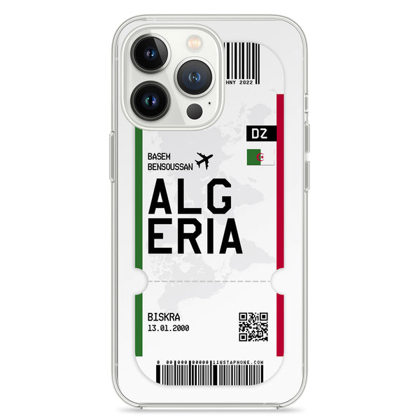 Mobiele telefoonhoesje in ticketontwerp - Algerije