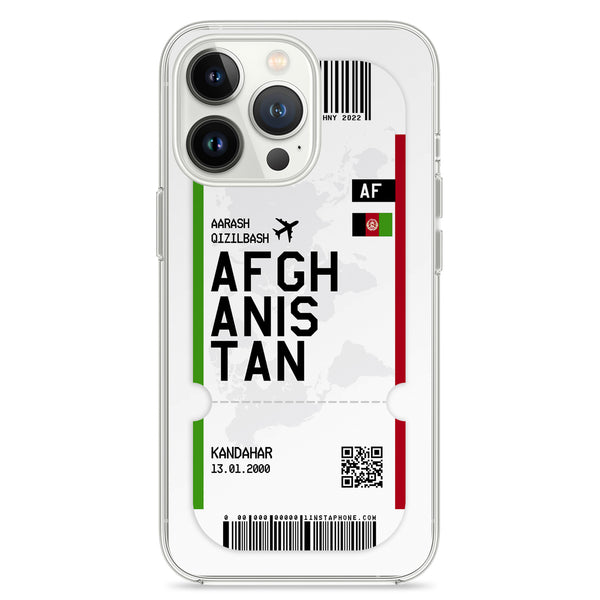 Handyhülle im Ticket Design - Afghanistan