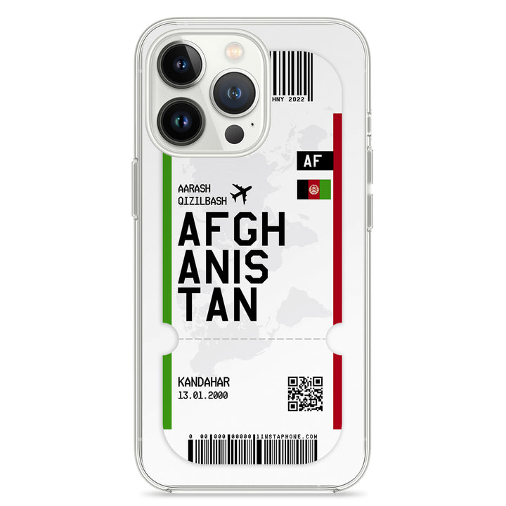 Handyhülle im Ticket Design - Afghanistan - 1instaphone
