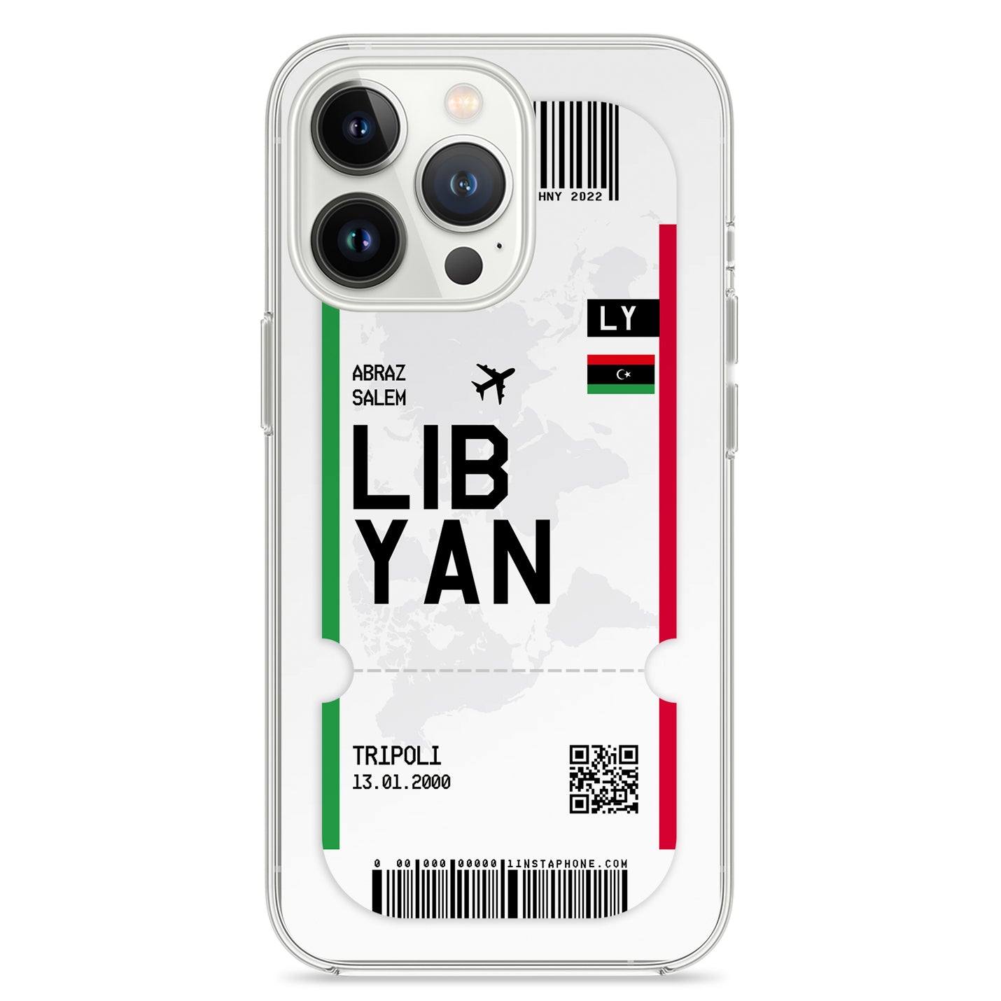 Handyhülle im Ticket Design - Libyen - 1instaphone