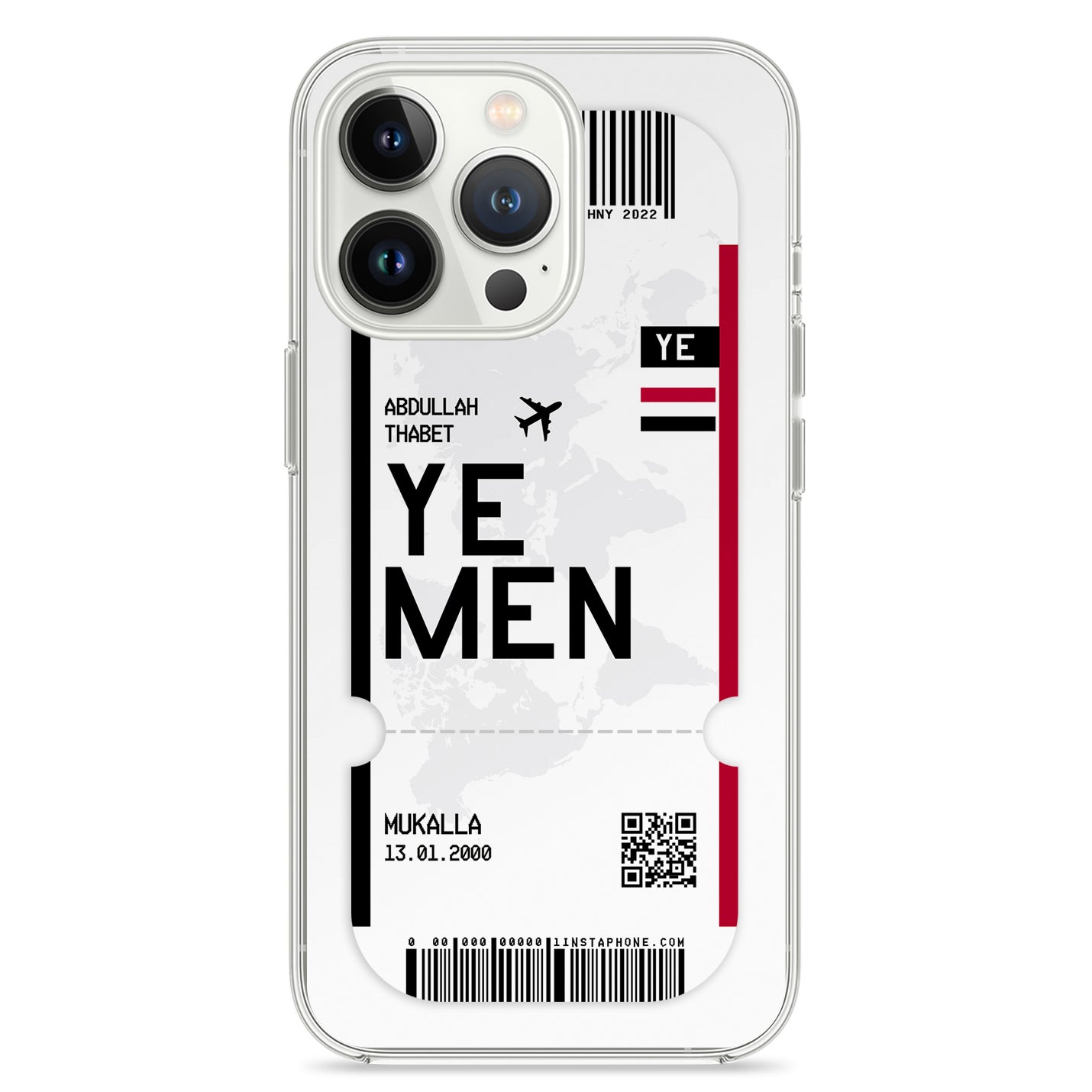 Handyhülle im Ticket Design - Jemen - 1instaphone