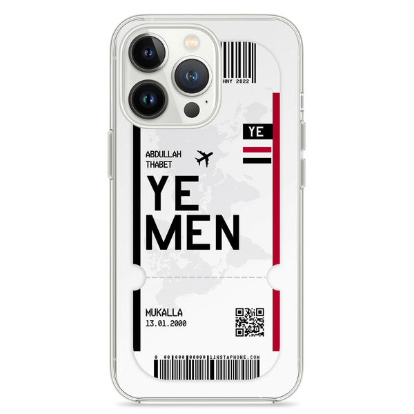 Mobiele telefoonhoesje in ticketontwerp - Jemen