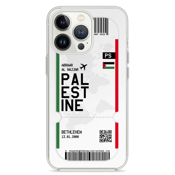 Étui pour téléphone portable au design ticket - Palestine