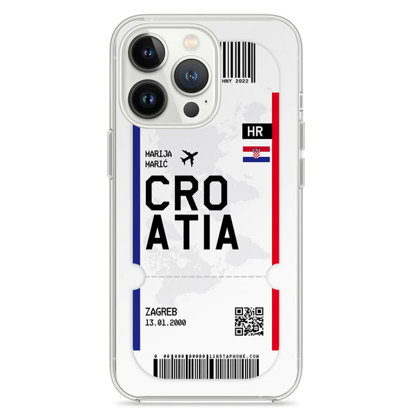 Étui pour téléphone portable au design ticket - Croatie