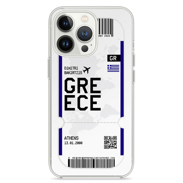 Étui pour téléphone portable au design ticket - Grèce