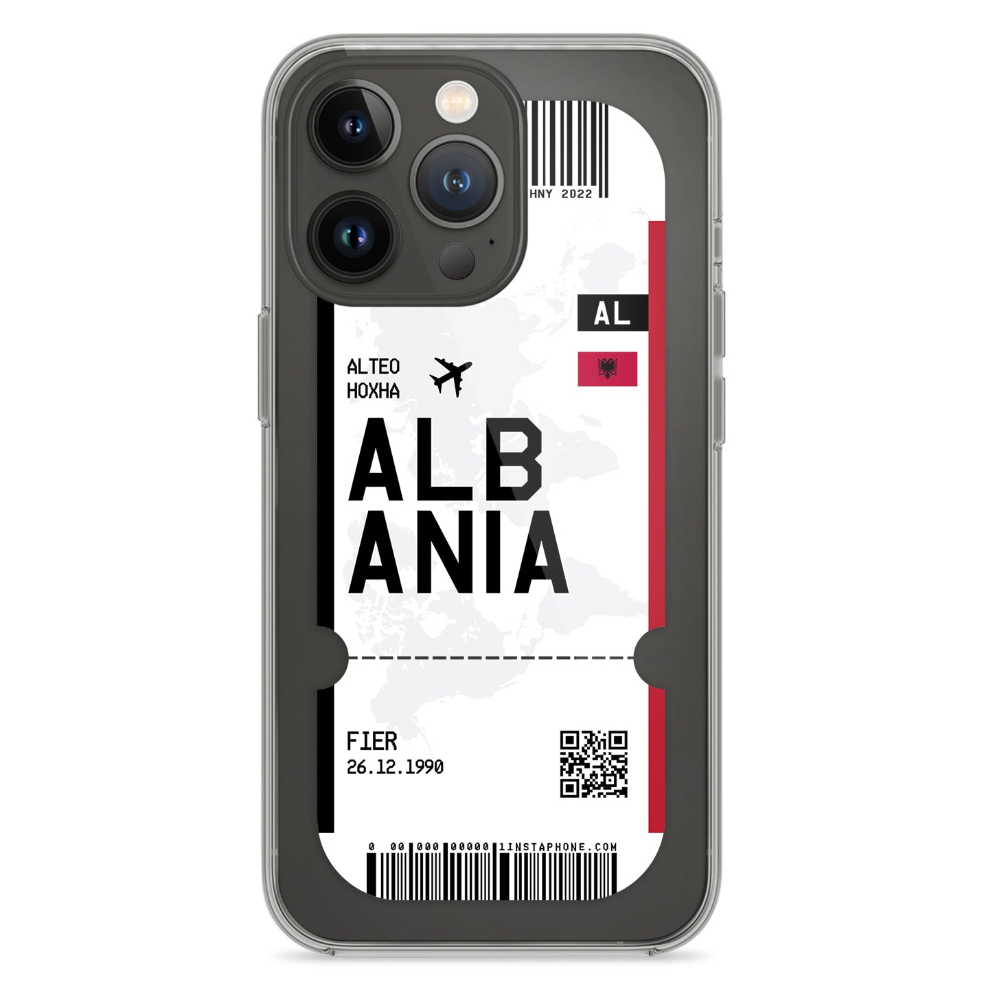 Handyhülle im Ticket Design - Albanien - 1instaphone