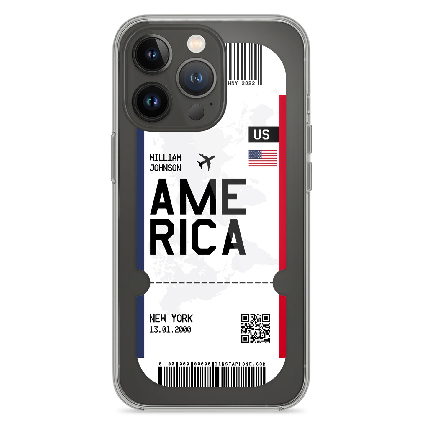 Handyhülle im Ticket Design - Amerika - USA - 1instaphone