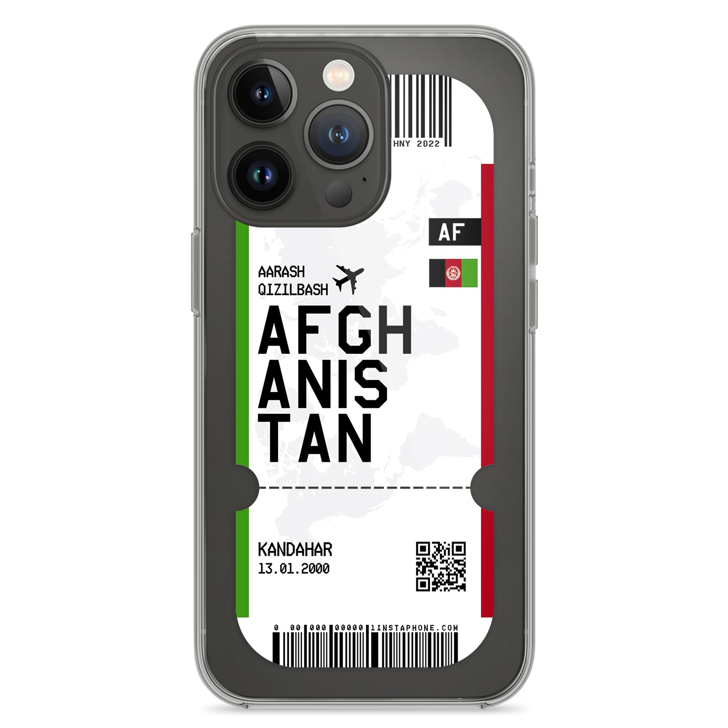 Handyhülle im Ticket Design - Afghanistan - 1instaphone