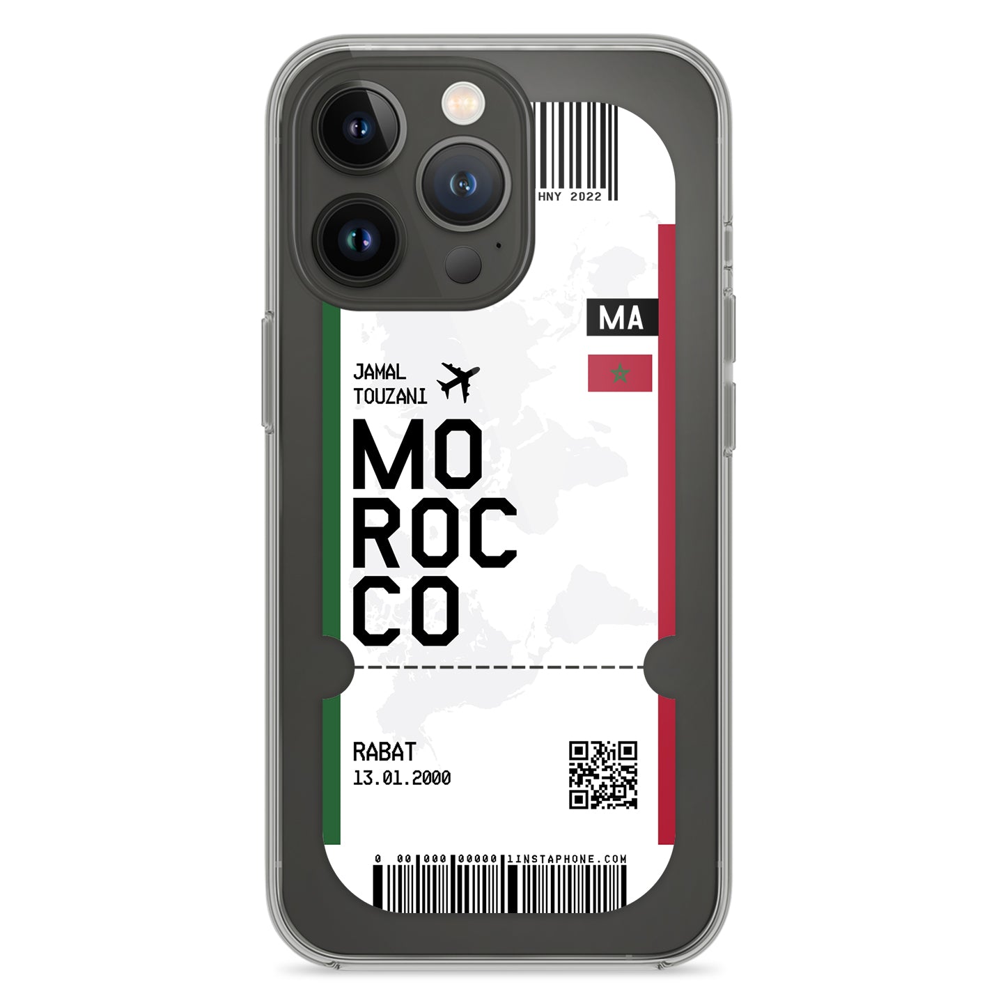 Handyhülle im Ticket Design - Marokko - 1instaphone