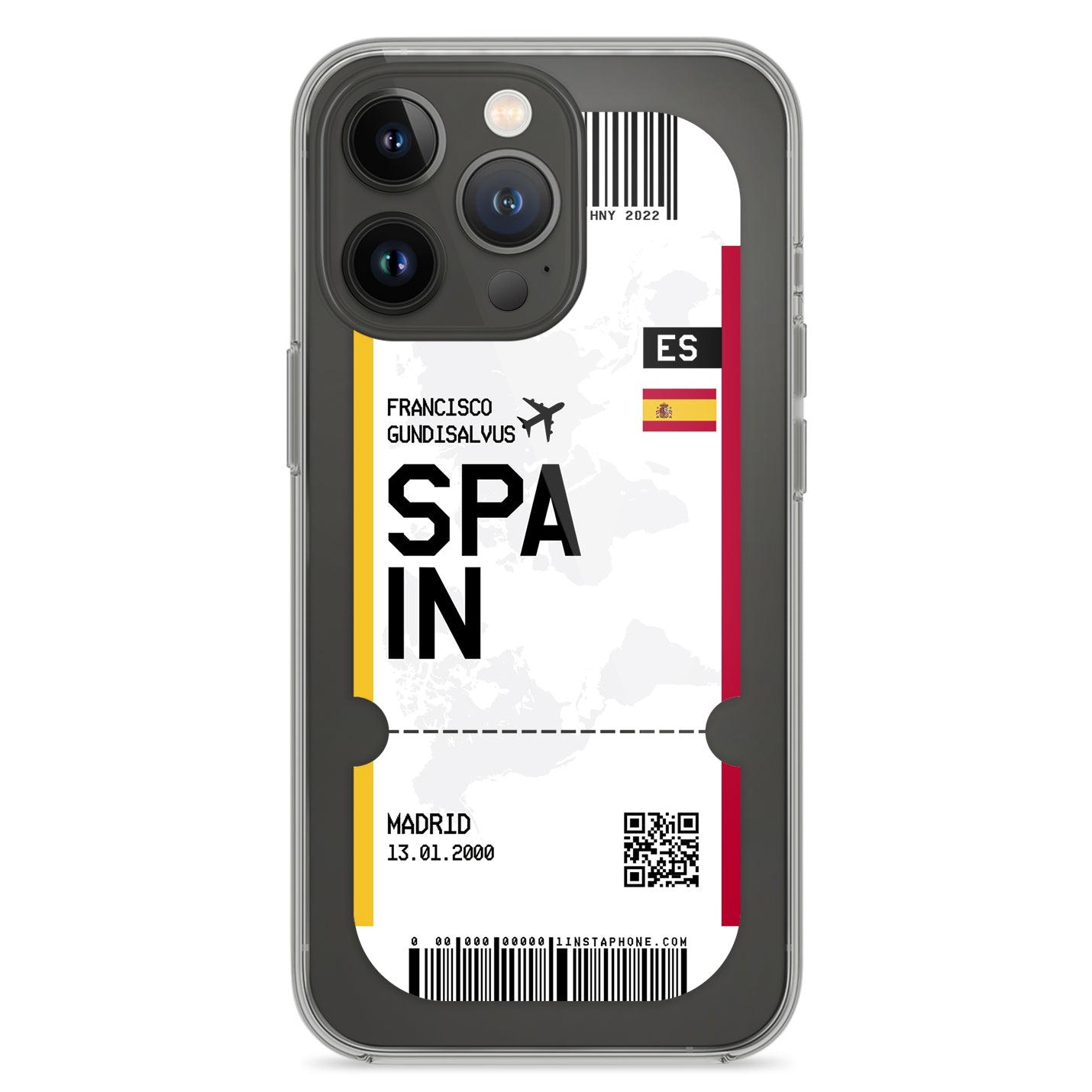 Handyhülle im Ticket Design - Spanien - 1instaphone